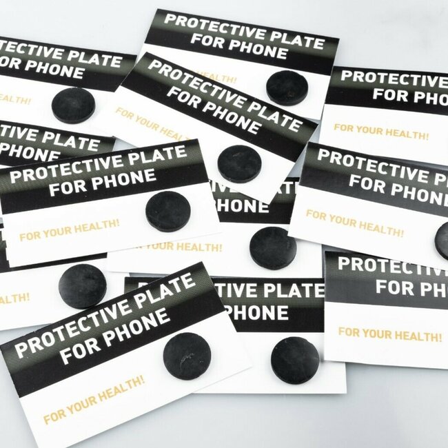Shungite Cell Phone EMF Blocker Tabs Sticker Protective Plate Biofeild 5G Radiation Protection