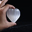 Selenite (Satin Spar Gypsum) Heart with Lines-3.5" XLarge XL