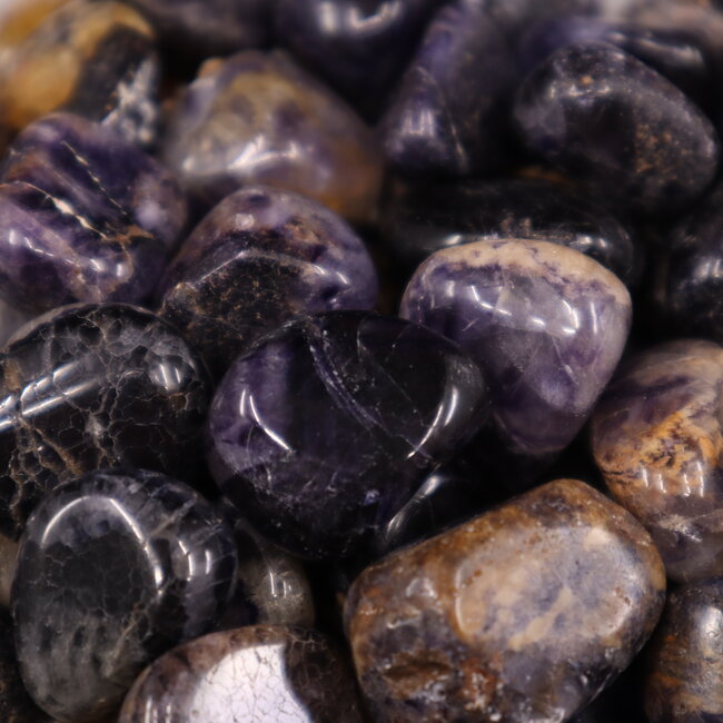 Derbyshire Blue John Fluorite - Tumbled