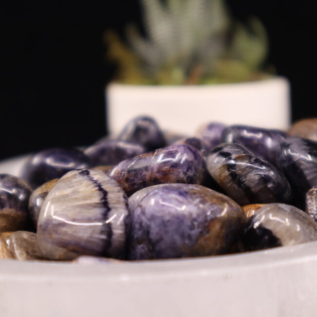 Derbyshire Blue John Fluorite - Tumbled