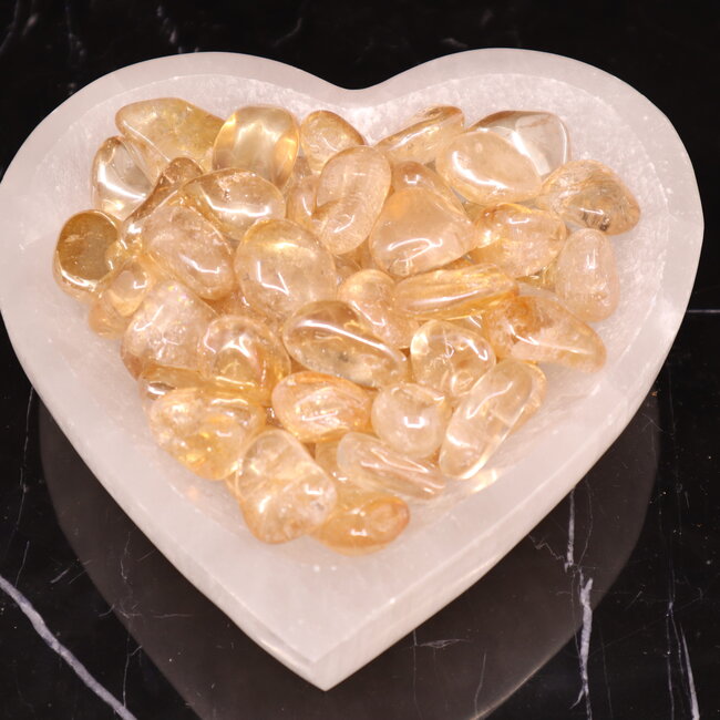 Orange (Sunset) Aura Clear (Crystal) Quartz - Tumbled