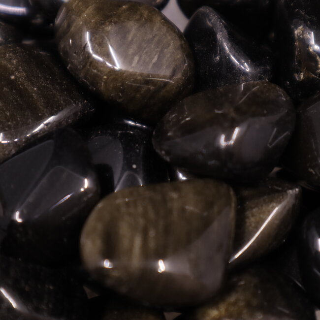 Goldsheen (Gold Sheen Golden) Obsidian - Tumbled