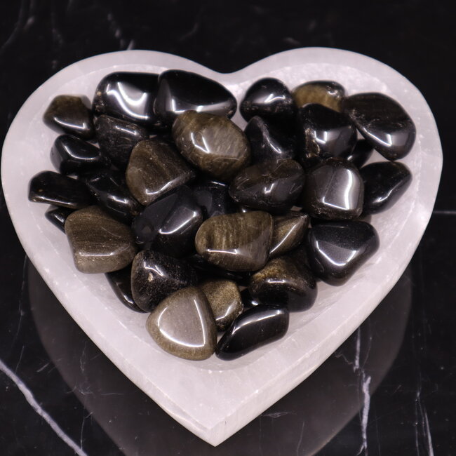 Goldsheen (Gold Sheen Golden) Obsidian - Tumbled