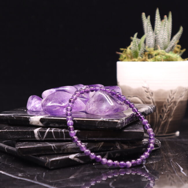 Amethyst Bracelets - 4mm Mini