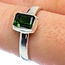 Chrome Diopside Ring - Size 8 - Sterling Silver Small Square