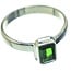 Chrome Diopside Ring - Size 8 - Sterling Silver Small Square
