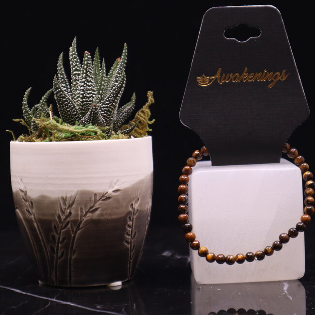 Gold Tigers Eye Bracelets - 4mm Mini