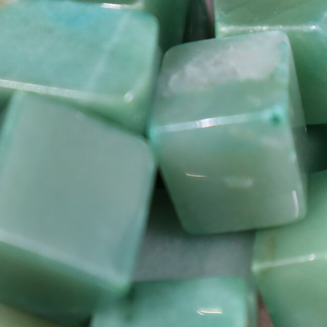 Green Aventurine Cubes 1"