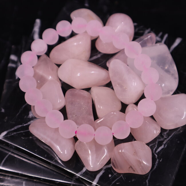 Rose Quartz (Matte) Bracelets - 8mm
