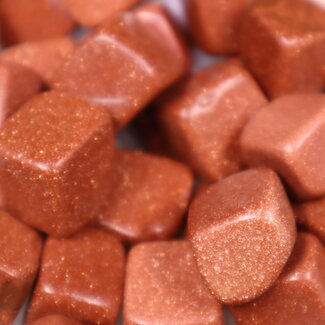 Gold Sandstone (Goldstone) Sand Stone Cubes Blocks 1"