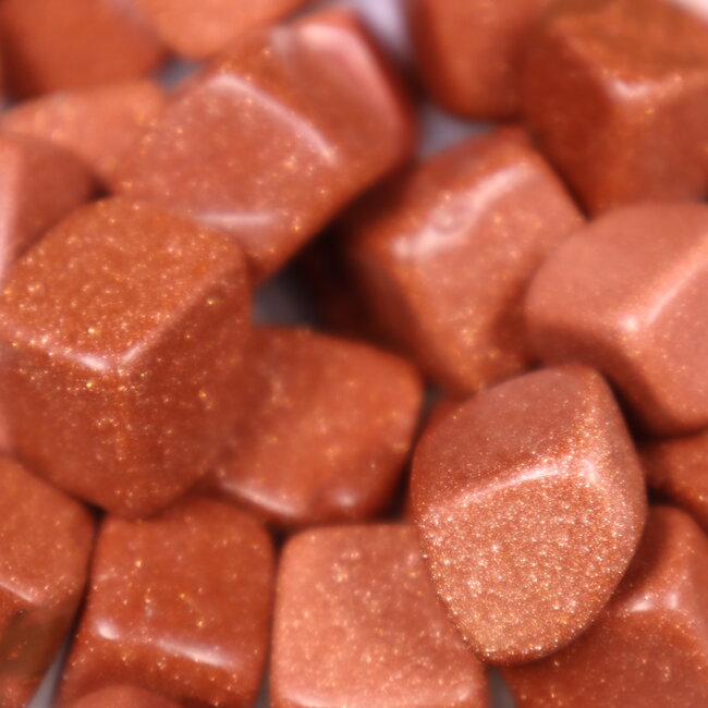 Gold Sandstone (Goldstone) Sand Stone Cubes 1"