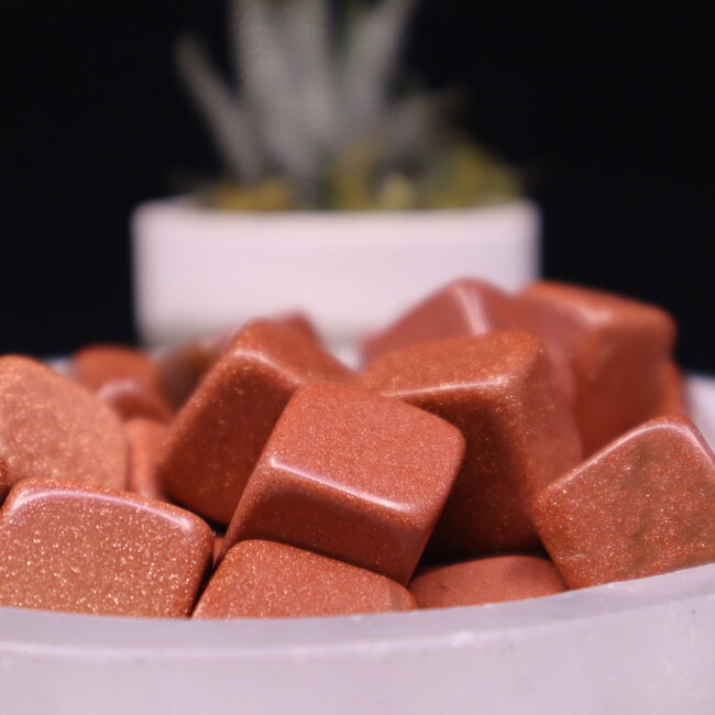 Gold Sandstone (Goldstone) Sand Stone Cubes 1"