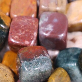 Ocean (Sea Sediment Marine) Jasper Cubes Blocks 1"