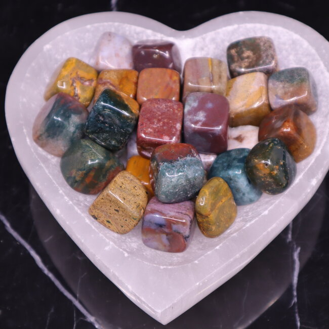 Ocean (Sea Sediment Marine) Jasper Cubes Blocks 1"