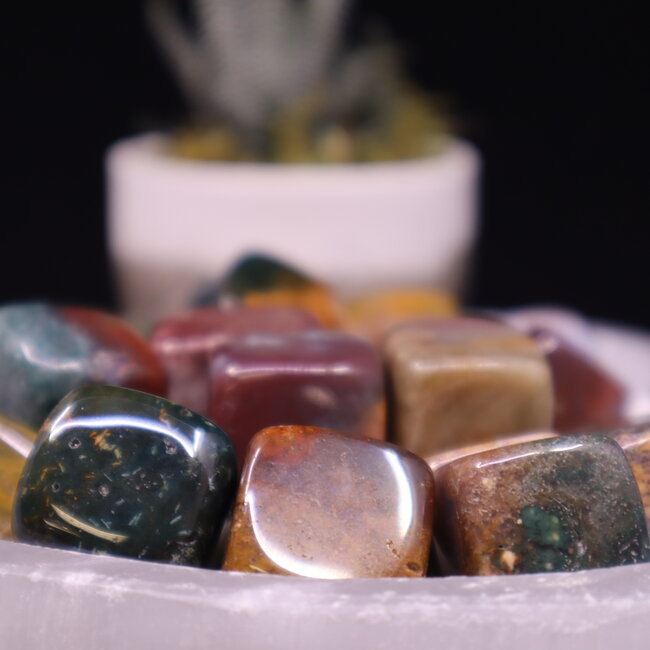Ocean (Sea Sediment Marine) Jasper Cubes Blocks 1"