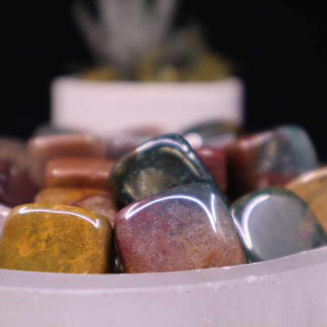 Ocean (Sea Sediment Marine) Jasper Cubes Blocks 1"