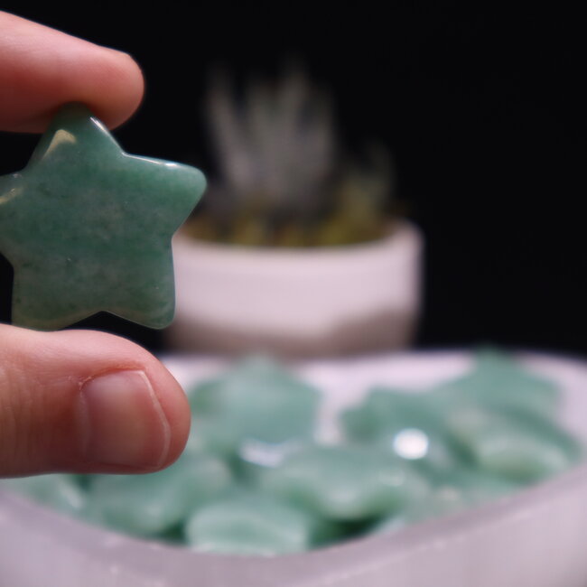 Green Aventurine Stars - Medium