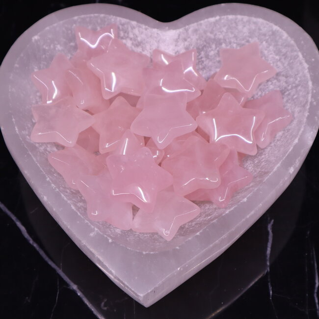 Rose Quartz Stars - Medium Carving