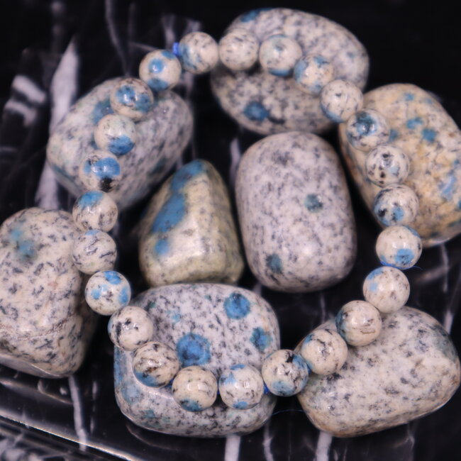 K2 with Azurite Bracelets - 8mm