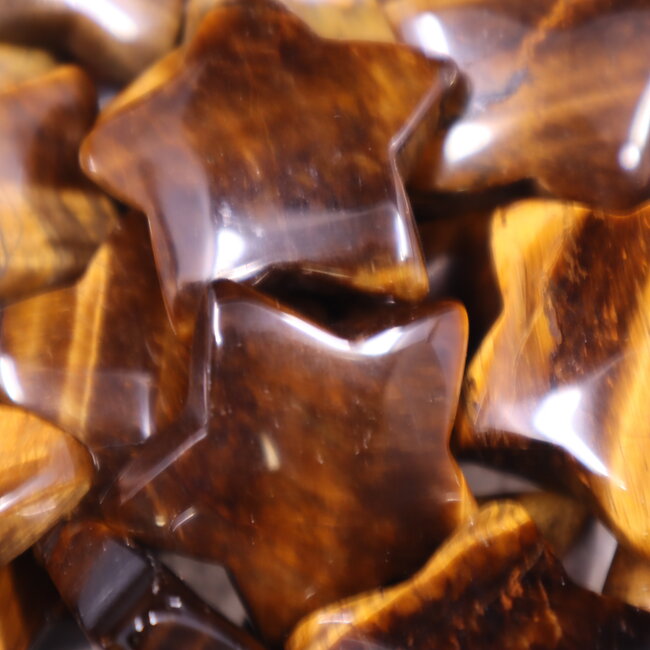 Gold Tigers Eye Stars - Medium