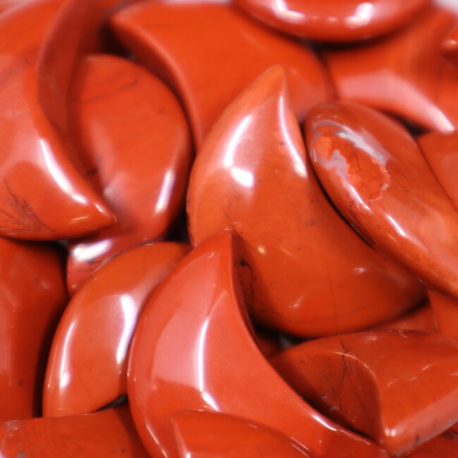 Red Jasper Crescent Moons - Medium Carvings