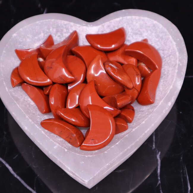 Red Jasper Crescent Moons - Medium Carvings