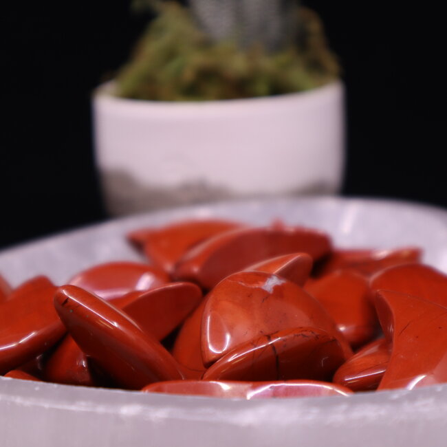 Red Jasper Crescent Moons - Medium Carvings