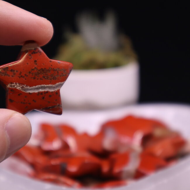Red (Chestnut) Jasper Stars - Medium