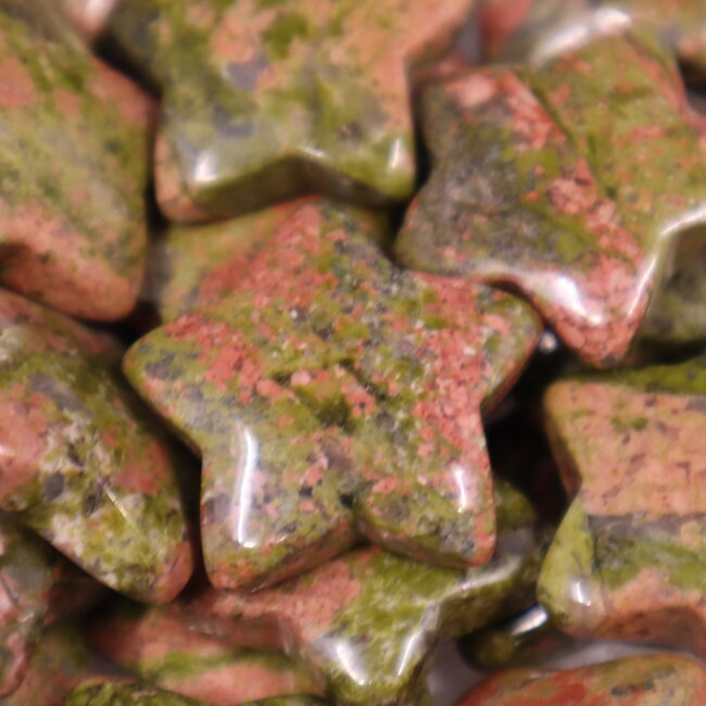 Unakite Jasper Stars - Medium