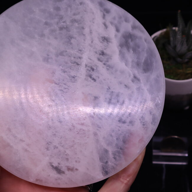 Selenite (Satin Spar Gypsum) Charging Disks Plates Station - 4" Round Medium