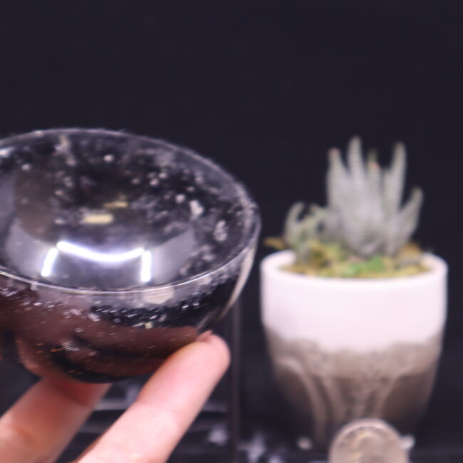 Black Tourmaline Orgonite Bowl Dish Trinket