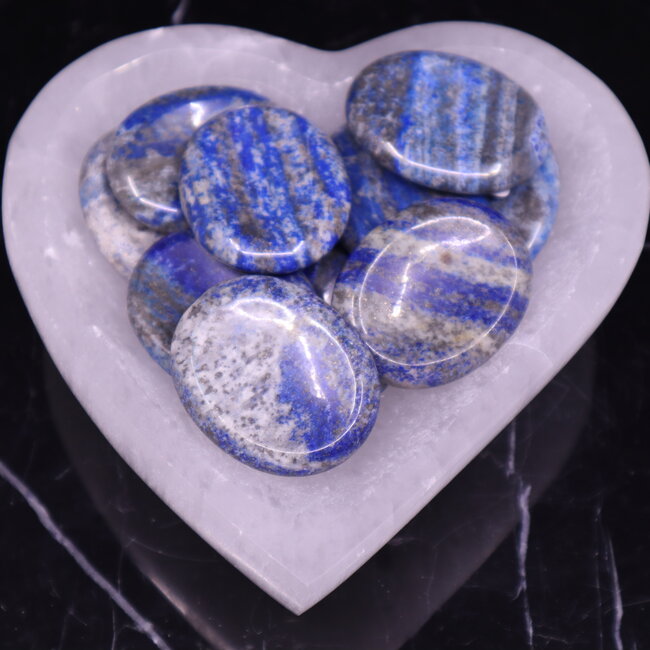 Lapis Lazuli Worry (Thumb Fidget Relaxation Pocket) Stones - Large Oval