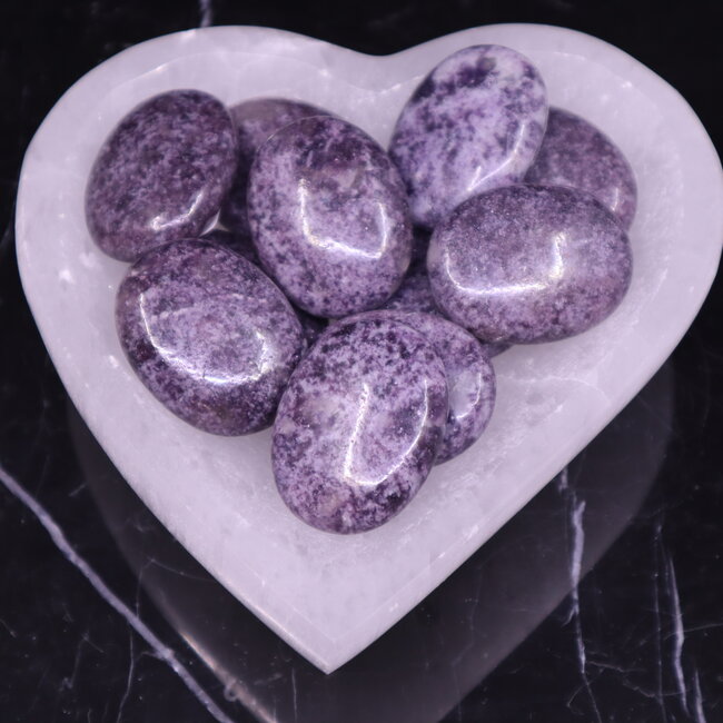 Lepidolite (Purple Mica) Palm Pillow Pocket Stone