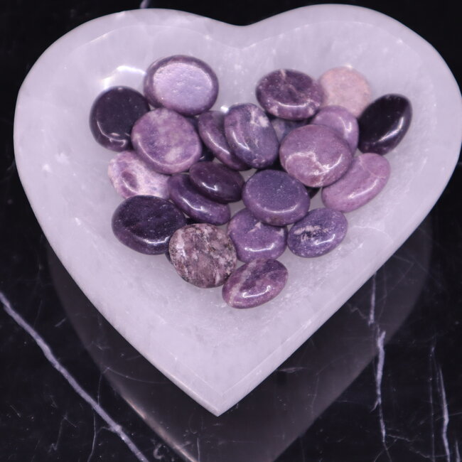 Lepidolite Worry (Thumb Fidget Relaxation Pocket) Stone - Small Oval