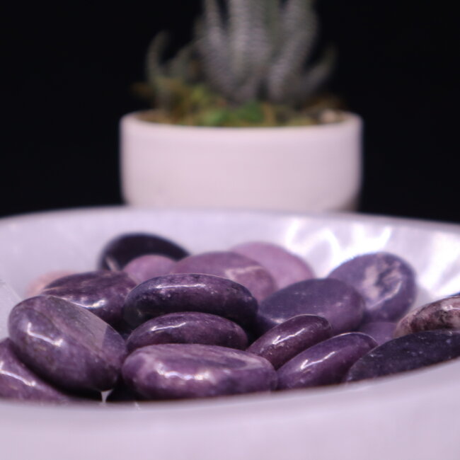 Lepidolite Worry Stone - Small Oval