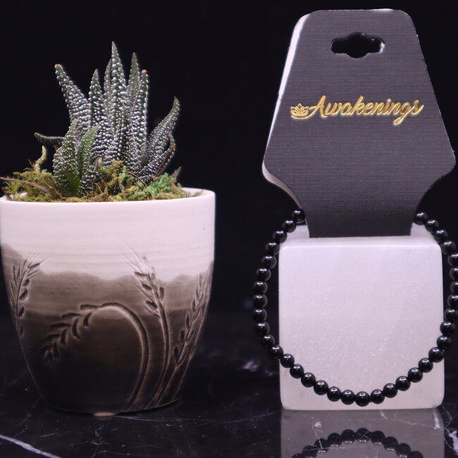 Black Tourmaline Bracelets - 4mm Mini