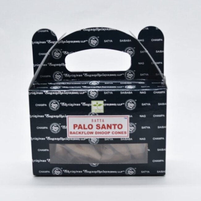 Palo Santo Backflow Reverse Flow Incense Cones - 24 Cones in Box - Satya