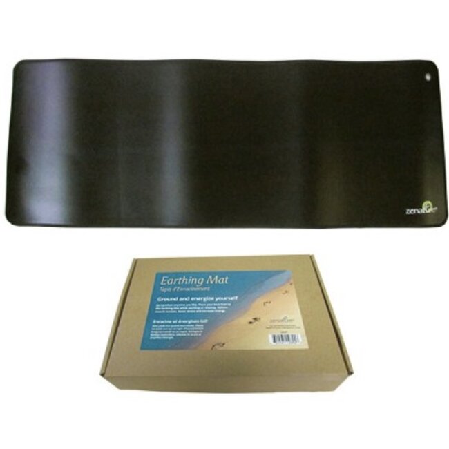Grounding Earthing Mat (25"x10") - EMF Protection Ground Pad for Desk, Bed, and Wellness Therapy