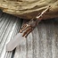 Rose Quartz Pendulum - Faceted Point (Antique Bronze) Boho Vintage