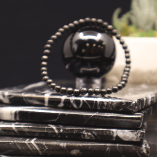Jet (Lignite) Bracelets - 4mm Mini