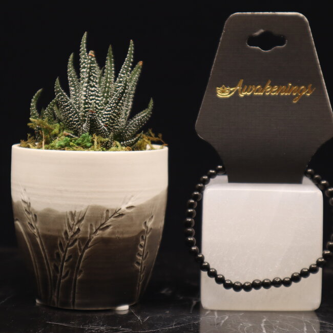 Jet (Lignite) Bracelets - 4mm Mini