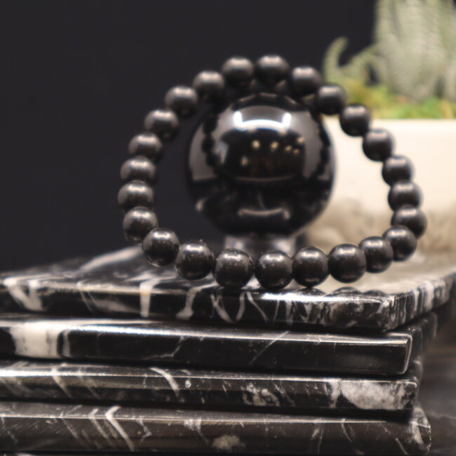 Jet (Lignite) Bracelets - 8mm