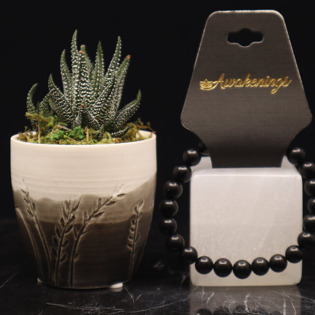 Jet (Lignite) Bracelets - 8mm