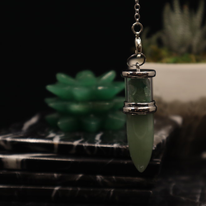 Green Aventurine Chambered Cone Pendulum
