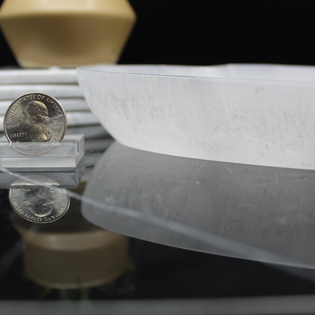 Selenite (Satin Spar Gypsum) Heart Charging Bowl - Large 5.5" Dish