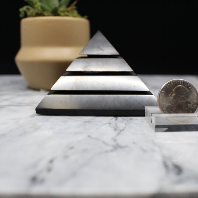 Shungite Pyramids - Sakara Lined - Large 3.5" (8cm)