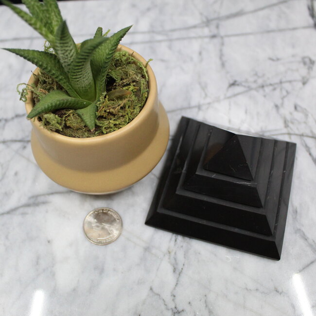 Shungite Pyramids - Sakara Lined - Large 3.5" (8cm)