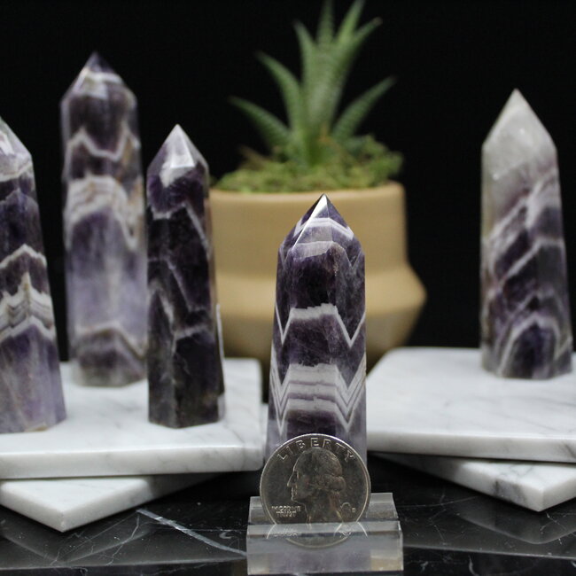 Chevron (Dream) Amethyst Generator Tower Point - Medium (2-4")