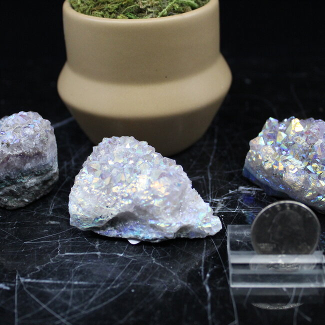 Amethyst Rainbow Aura Clusters - Small Rough Raw Natural