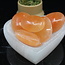 Orange Selenite (Satin Spar Gypsum) Palm Pillow Pocket Stone - Satin Spar Gypsum